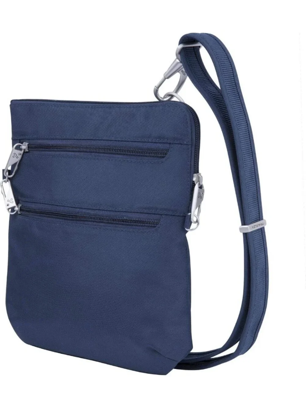 Anti-Theft Classic Slim Double Zip Crossbody Bag for Travel & Everyday Use
